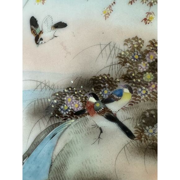 Vintage Hand Painted Nature Japanese Tea Tray - Picture 7 of 9